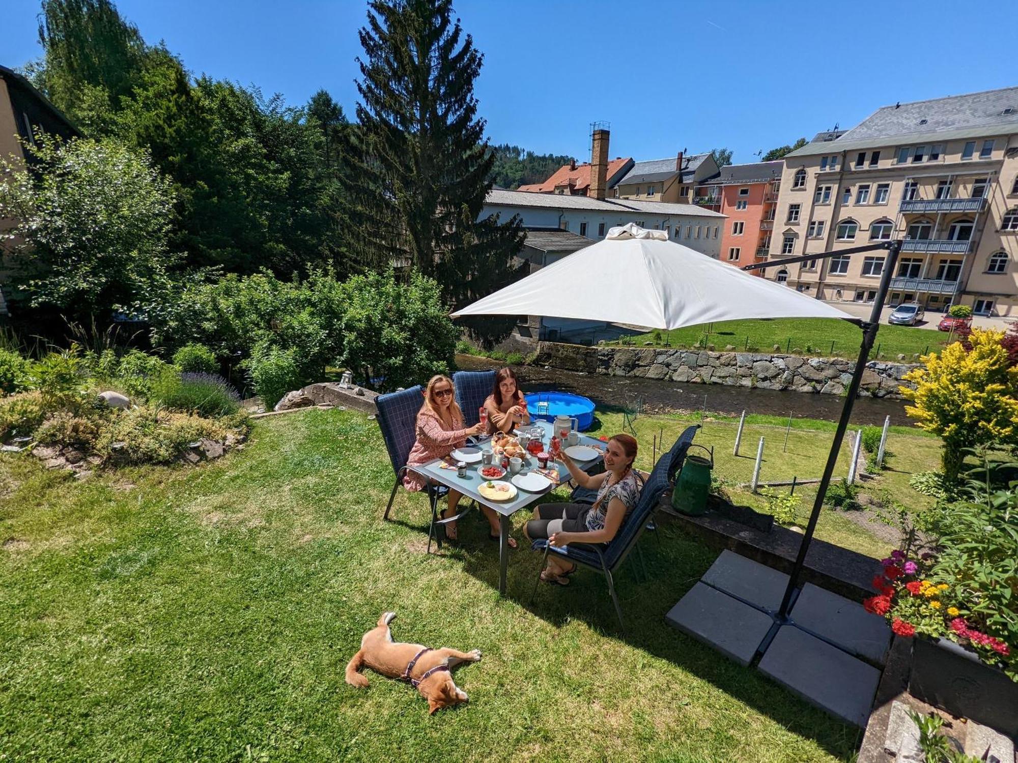 Ferienwohnung Uo2 - Urlaubsmagie - Garten, Whirlpool, Sauna Sebnitz Exterior foto